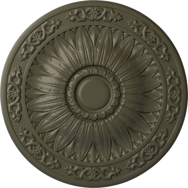 Ekena Millwork Lunel Ceiling Medallion (Fits Canopies up to 3 3/4"), Hand-Painted Witch Hazel, 20 1/4"OD x 1 1/2"P CM20LUWHF - main